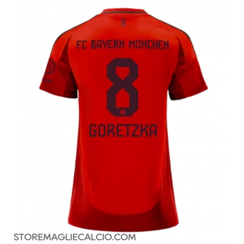 Bayern Munich Leon Goretzka #8 Maglia Gara Casa Repliche 2024-25 Donna